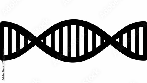 Abstract DNA strand illustration for scientific research and genetic engineering concepts, originally a vector graphic