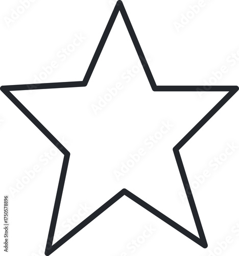 Simple Star Outline Graphic Element Design for Icons and Backgrounds Modern Minimalist Vector Illustration