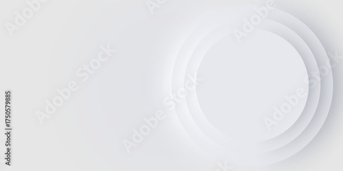 Bright circular shapes. Light, soft, clear, and simple vector illustration. Elegant abstract background with copy space.