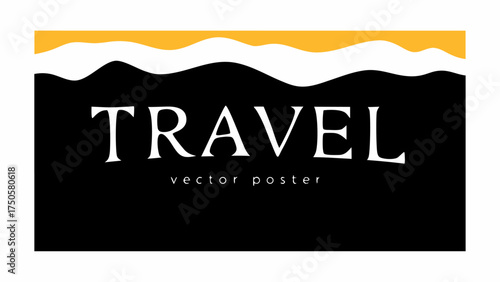 Stylish modern vector travel poster design inspiring wanderlust and adventure for travel agencies and blogs