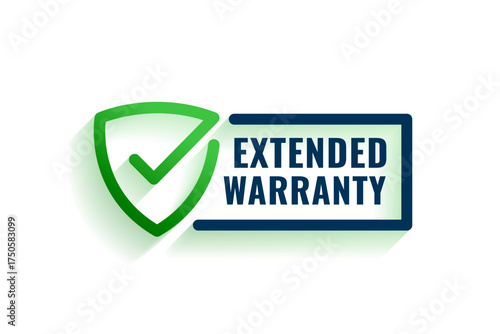 extended warranty safety tag with shield badge sign