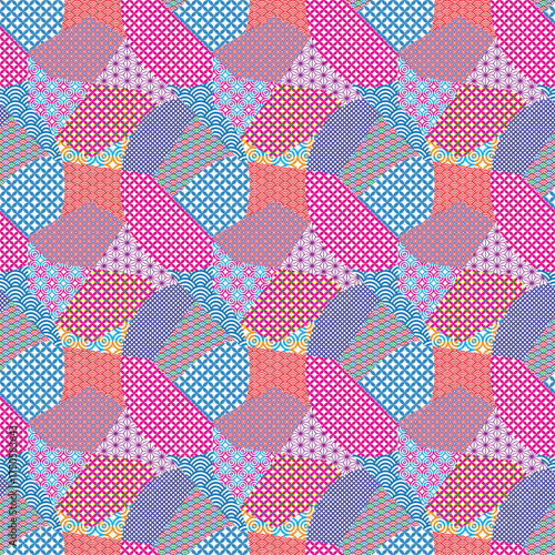 Illustration vector of seamless graphic design drawing in colorful vector
