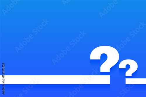 paper style question mark symbol background with copyspace