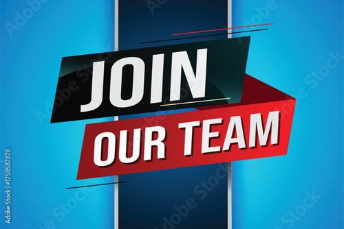 join our team word concept vector illustration with modern futuristic 3d style for landing page template ui web mobile app poster banner flyer background gift card coupon label wallpaper
