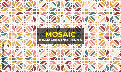 Dynamic 90s Inspired Geometric Pattern Set with Vibrant Colorful Backgrounds