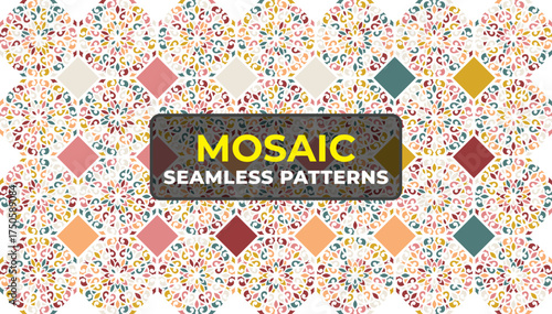 Modern Geometric Colorful Pattern Background with Vibrant Vector Texture