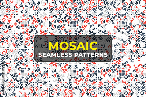 Retro 90s Style Seamless Background Collection with Colorful Pattern Design