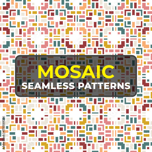 Creative Colorful Pattern Background Set with Textured Artistic Vector Elements
