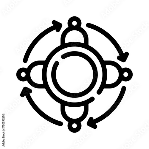 teamwork line icon