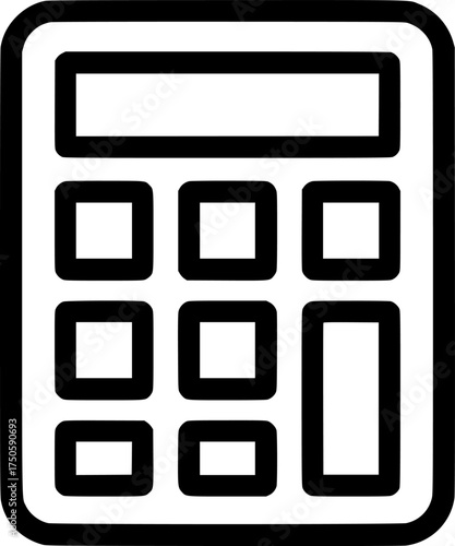 Calculator sign, symbol, vector, art