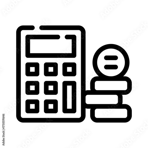 calculator line icon