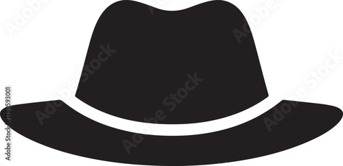 black top hat isolated