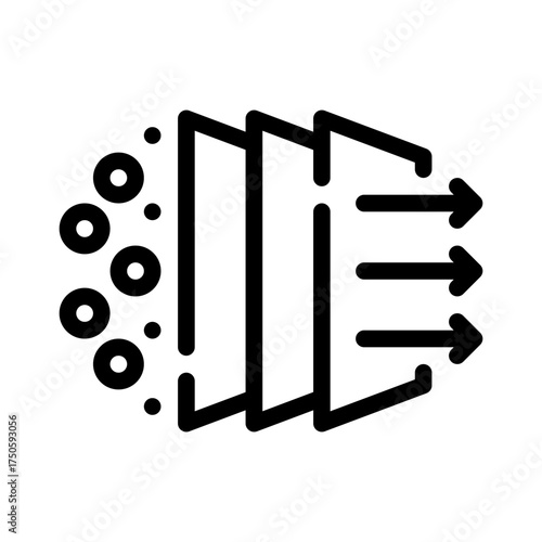 air filter line icon