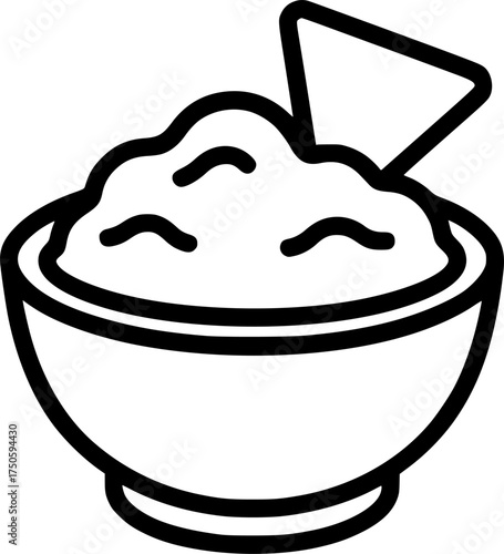 delicious guacamole sauce icon sign, symbol, vector, art