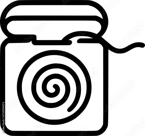 dental floss isolated icon sign, symbol, vector, art