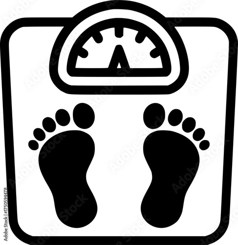 lose weight concept weight scale sign, symbol, vector, art