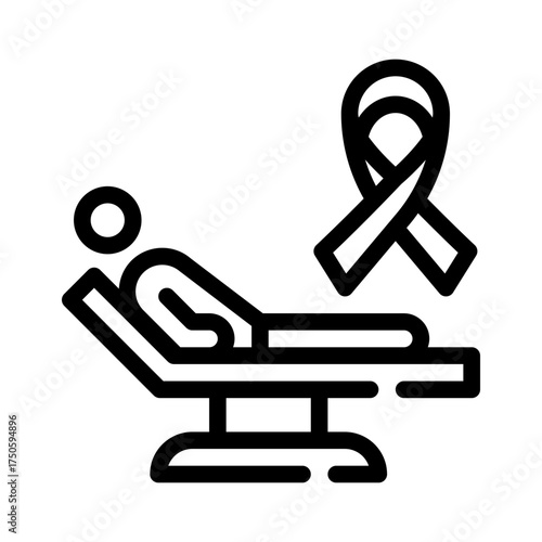 awareness ribbon line icon