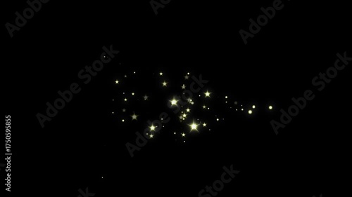 Wallpaper Mural Twinkling golden particles trail glitter sparkle effect, shiny luxury dust stars motion, glowing sparkle bokeh light transition background, luminous path shimmer animation black screen 4k. Torontodigital.ca
