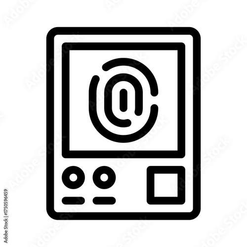 fingerprint line icon