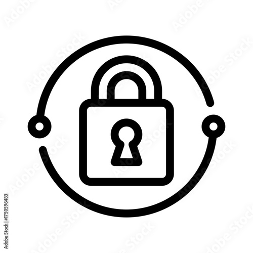 lock line icon