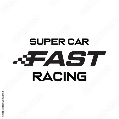 Modern graphic illustration depicting exciting competitive automotive speed and powerful super car racing action, perfect for sports event promotion and vehicle enthusiasts