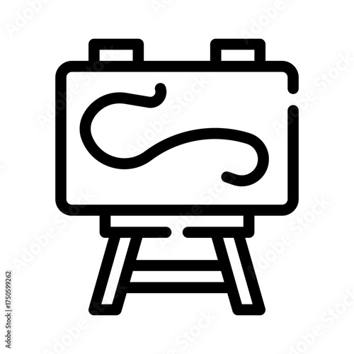 stretched canvas line icon