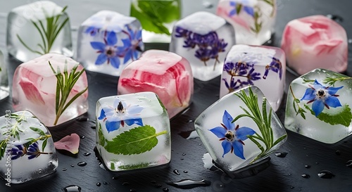 Floral Ice Cubes - A Refreshing and Beautiful Summer Treat.