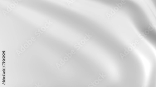 White silk moving waves on wind, satin and fabric seamless 4K loop video animation, 3d abstract graphics background animation, white flag in the wind.
