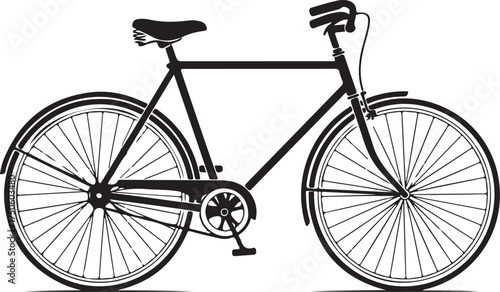 Vintage style bicycle illustration showcasing classic design elements and spoked wheels, Generative Ai
