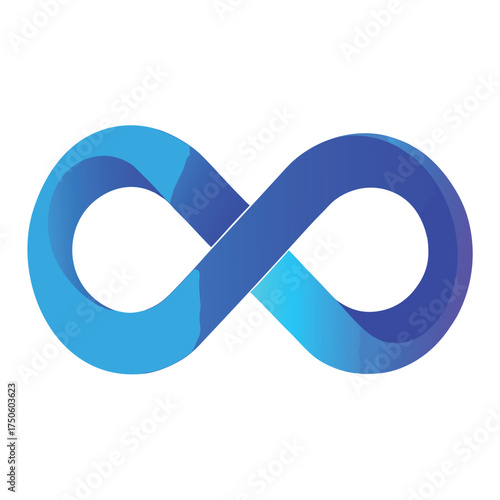 The meta infinity loop logo featuring vibrant shades of blue gradients