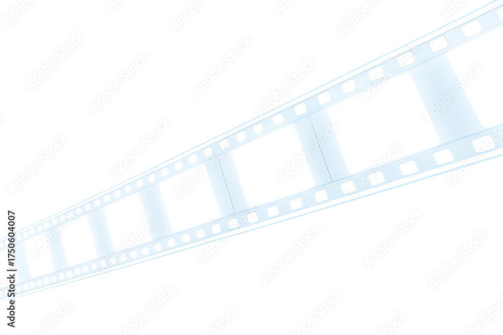 Obraz premium Abstract diagonal film strip with perforations against a stark black background