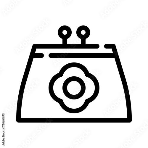 clutch bag line icon