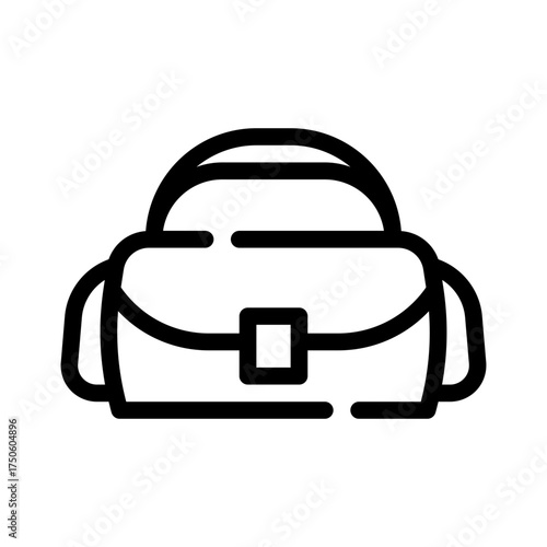 duffel bag line icon