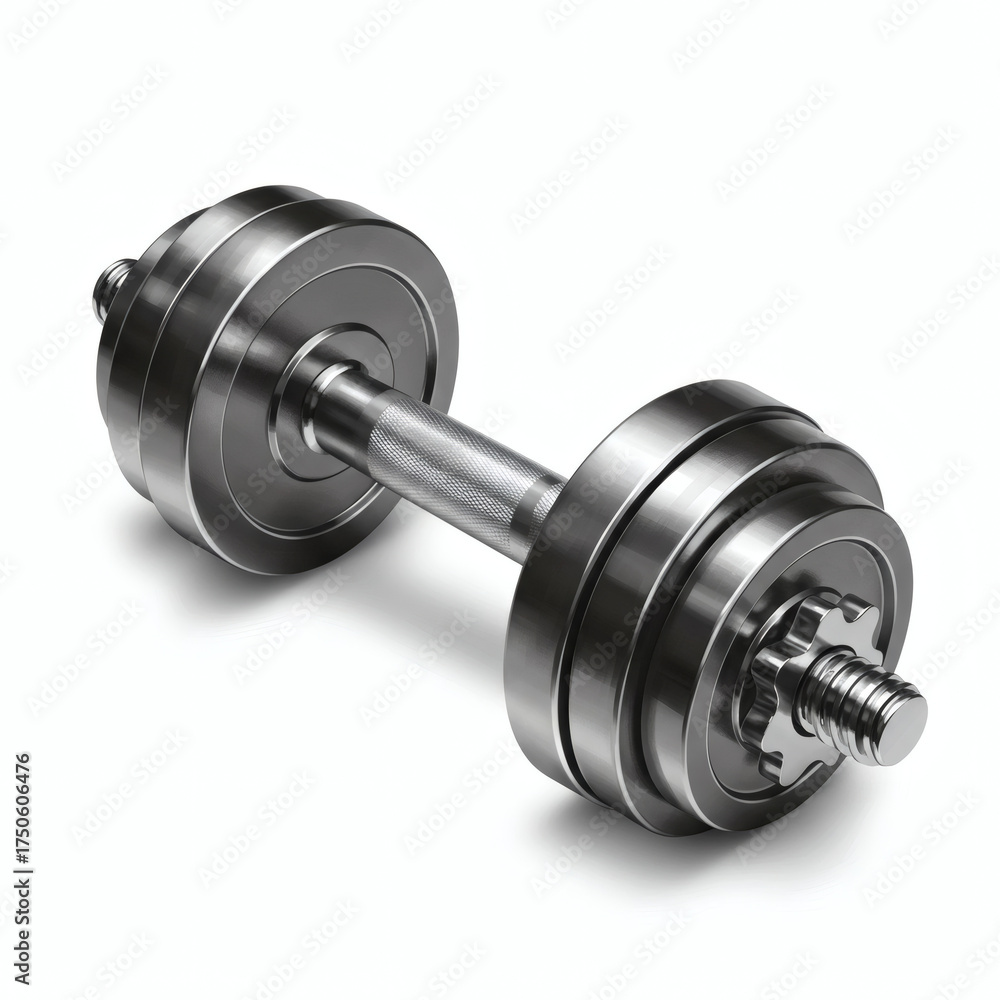 Fototapeta premium Dumbbell Set Isolated on White Background