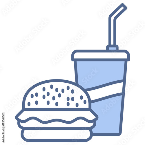 Meal Combo Blue Icon