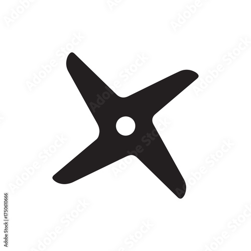 Blender machine blade silhouette vector flat illustration design on white background