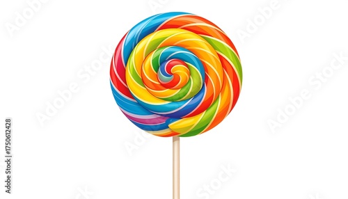 Colorful swirl lollipop on a stick (1)
