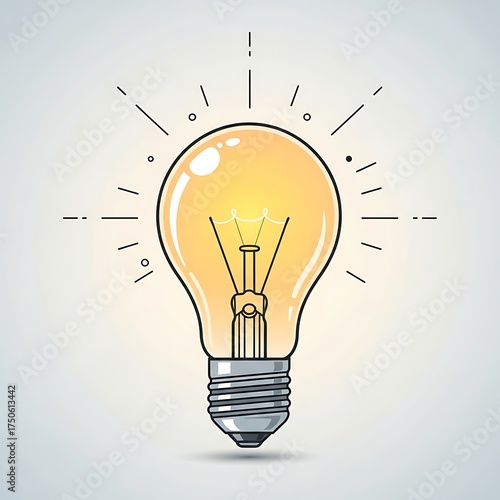 Illuminating Ideas - A Bright Lightbulb Symbolizing Innovation and Inspiration.