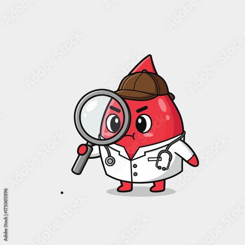 Collection of Kawaii Blood Drop Doctor in Professional Healthcare Roles