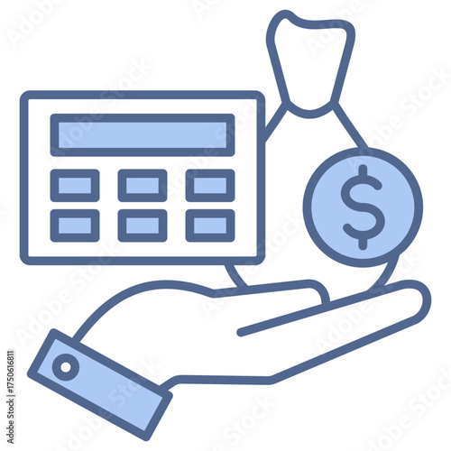 Capital Budget Blue Icon