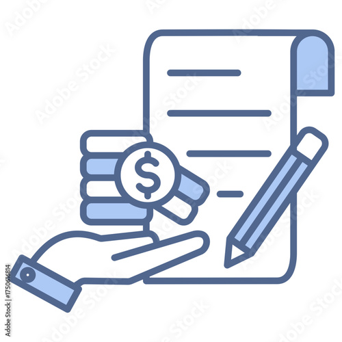 Investment Plan Blue Icon