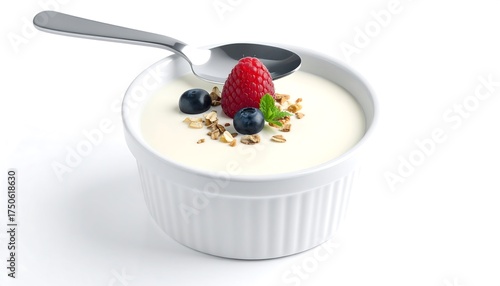 Creamy yogurt parfait with berries and granola