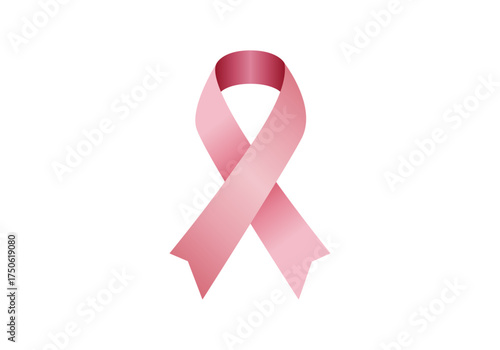 Lazo rosa en degradado contra el cáncer de mama