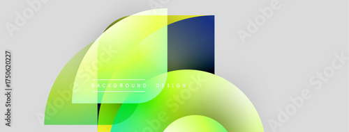 Abstract gradients form flowing shapes. Light yellow transitions to vibrant green, over white backdrop. Modern design element.