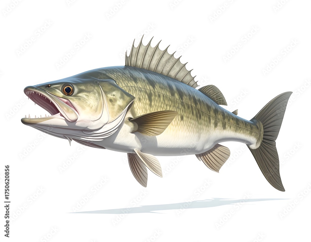 Fototapeta premium Detailed illustration of a fish