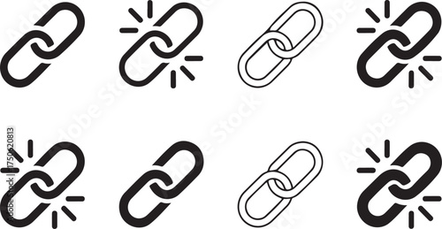 Link icons show connection and broken links