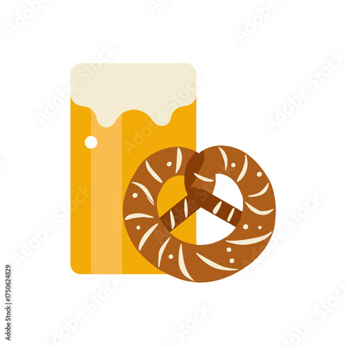 Refreshing beverage served with a golden pretzel, showcasing a classic snack pairing perfect for social gatherings and casual dining experiences
