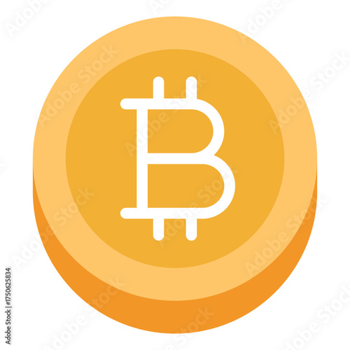 Bitcoin Cryptocurrency Coin Illustration