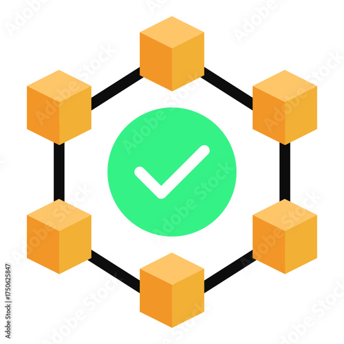 Blockchain Verification Icon