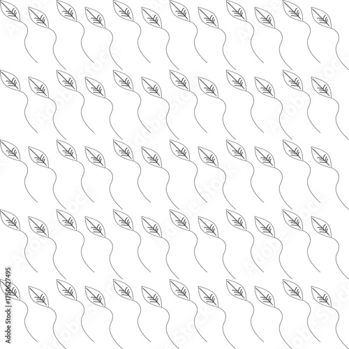 seamless pattern with leafy pattern decorative vector illustration